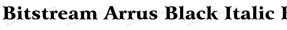 Bitstream Arrus Black Italic BT字体转换